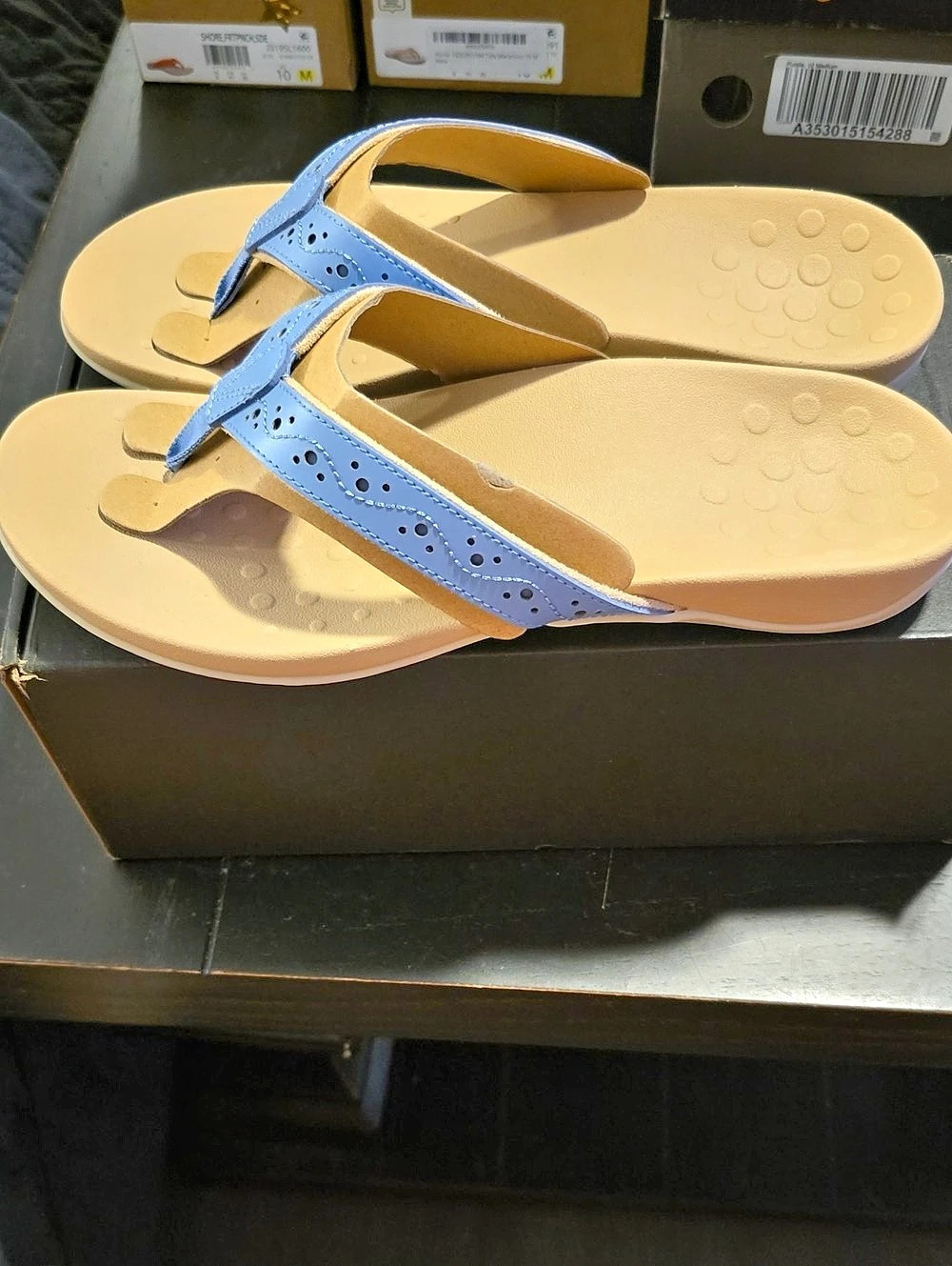 Vionic Women's Blue & Tan Sandals NIB